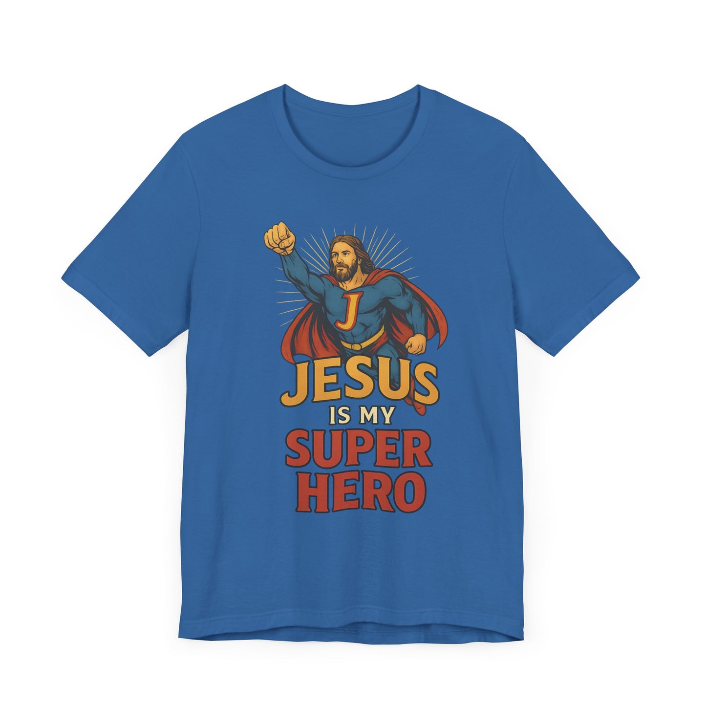 Jesus Superhero Tee, Vintage Unisex Adult T-Shirt