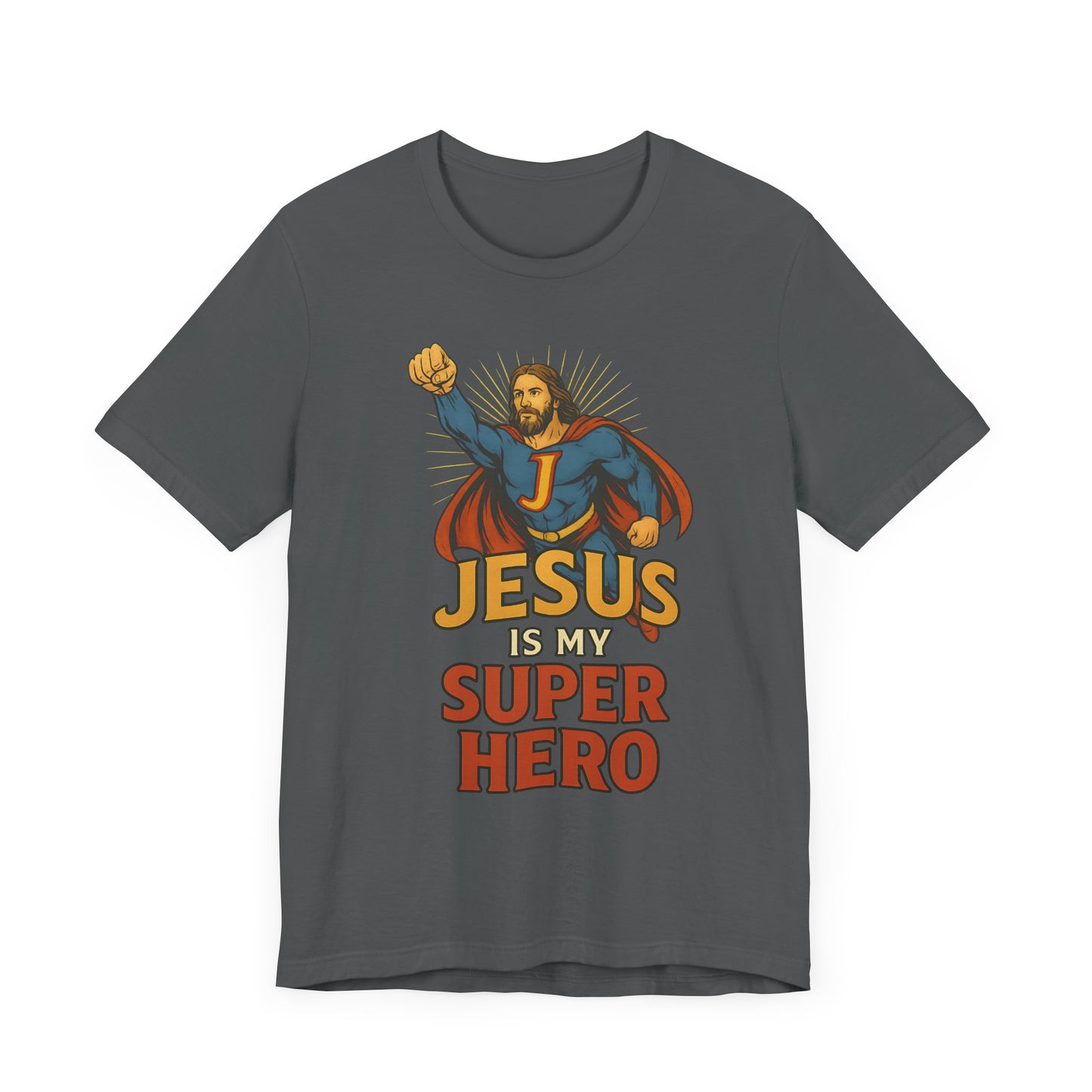 Jesus Superhero Tee, Vintage Unisex Adult T-Shirt