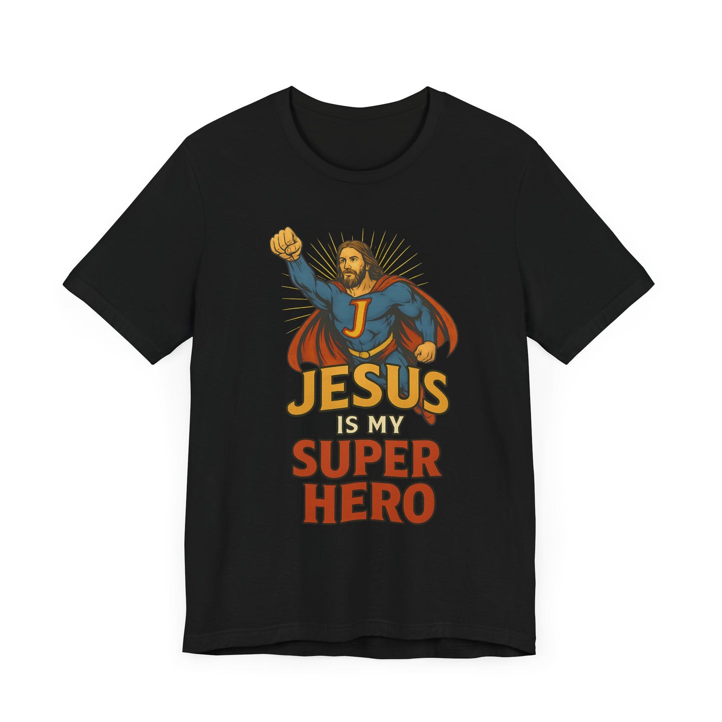 Jesus Superhero Tee, Vintage Unisex Adult T-Shirt