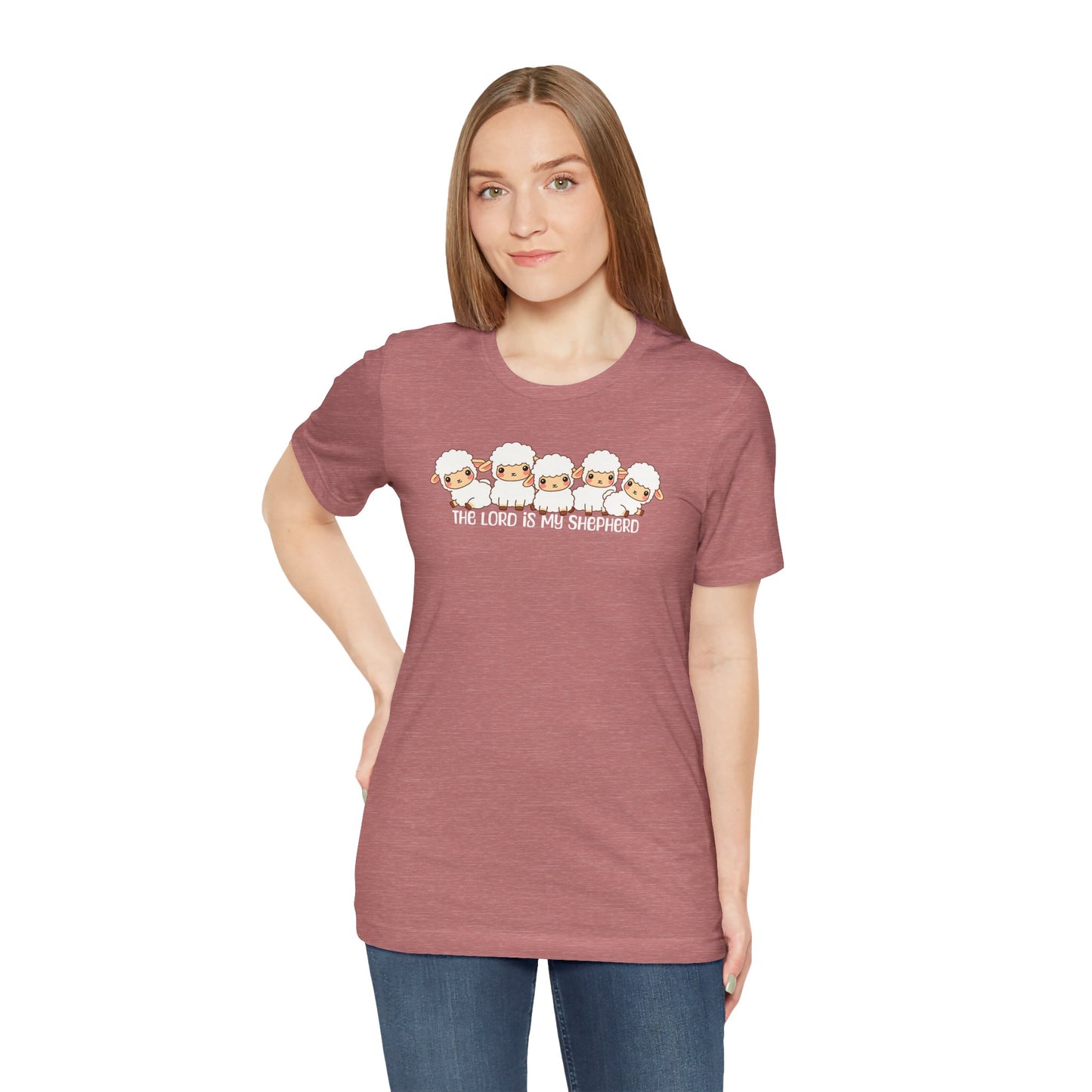 The Lord Is My Shepherd Cute Lambs | Unisex Adult T-Shirt