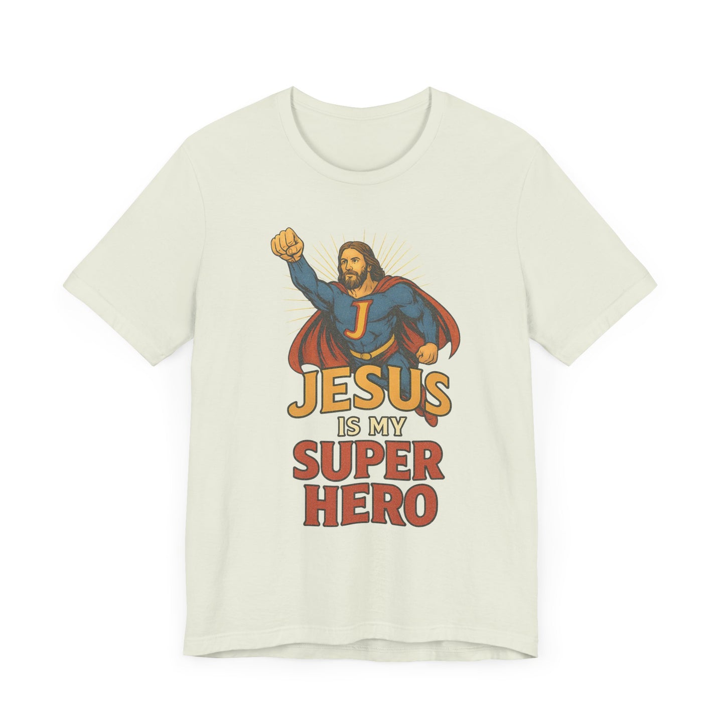 Jesus Superhero Tee, Vintage Unisex Adult T-Shirt