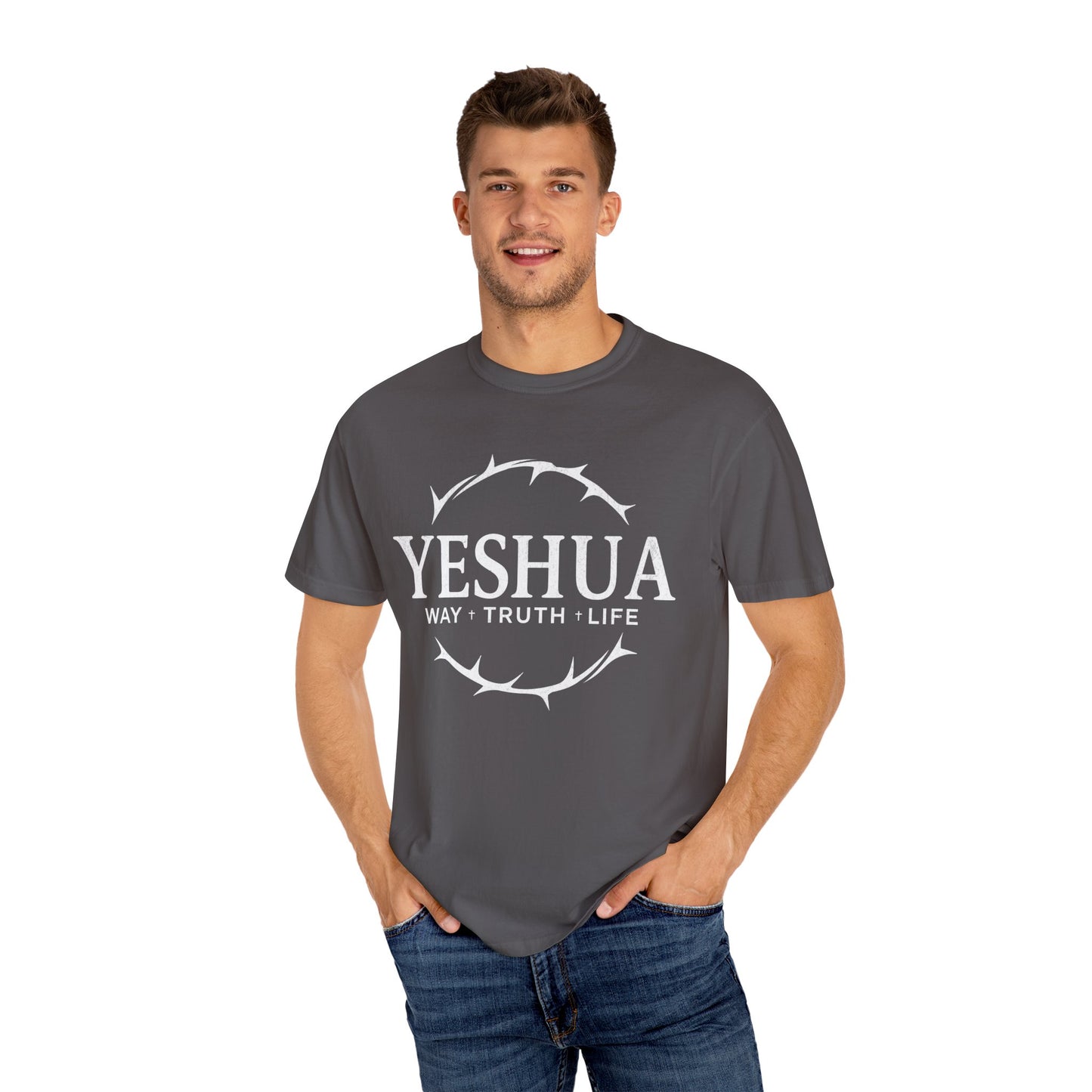 Yeshua Jesus Way Truth LIfe, Unisex Adult T-Shirt Comfort Colors