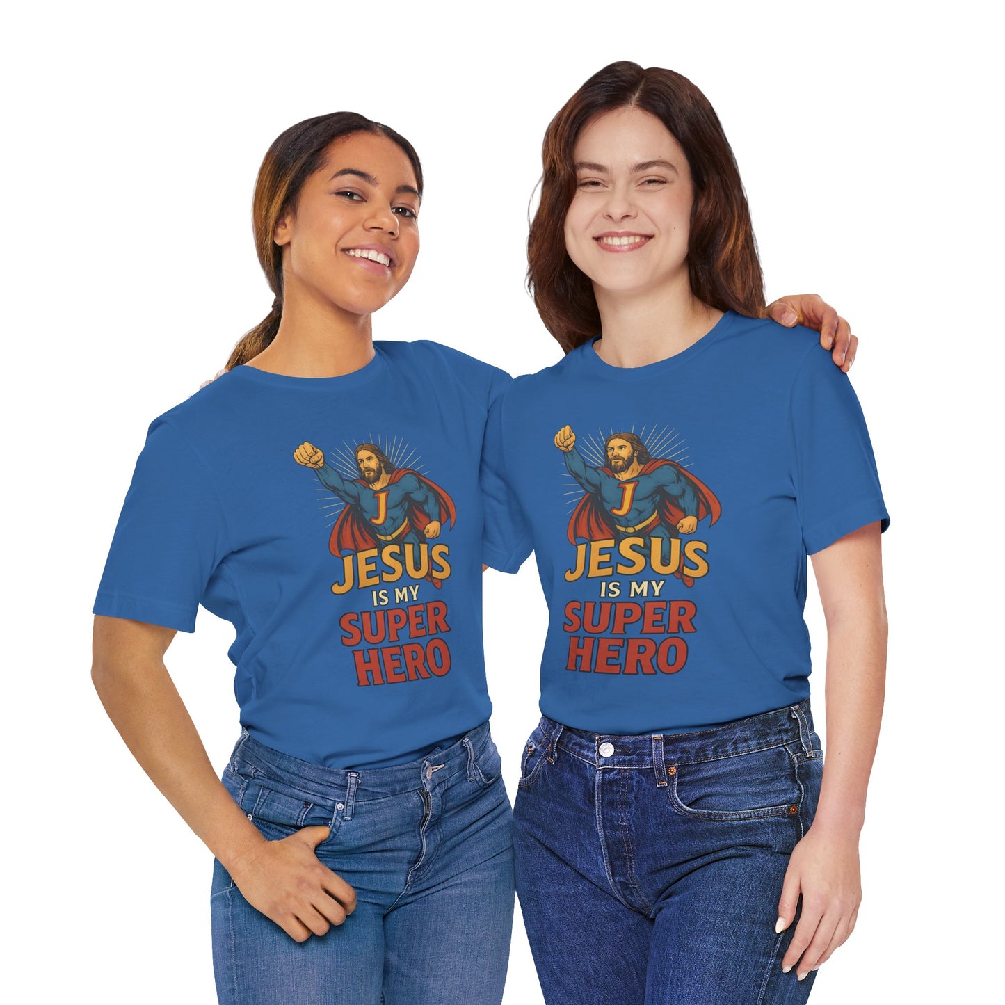 Jesus Superhero Tee, Vintage Unisex Adult T-Shirt