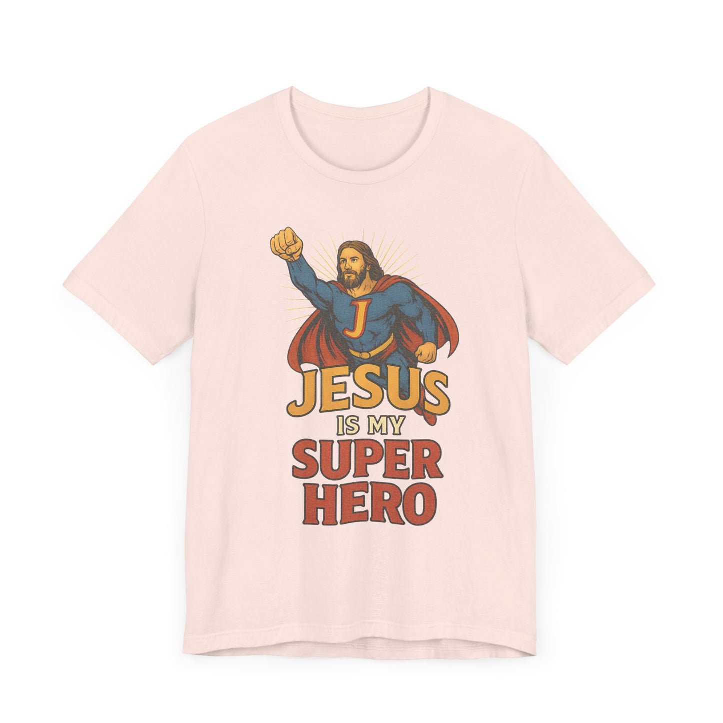 Jesus Superhero Tee, Vintage Unisex Adult T-Shirt
