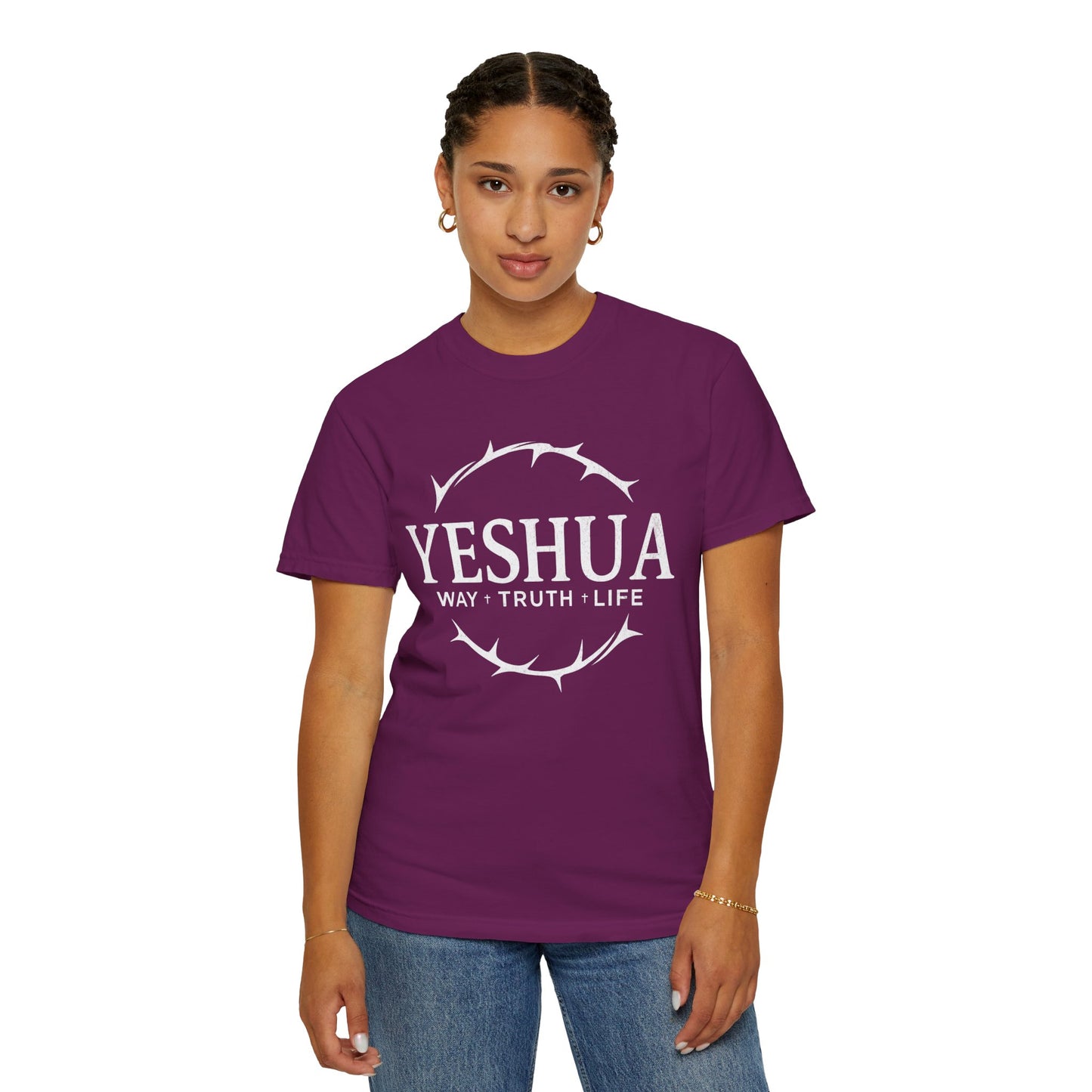 Yeshua Jesus Way Truth LIfe, Unisex Adult T-Shirt Comfort Colors