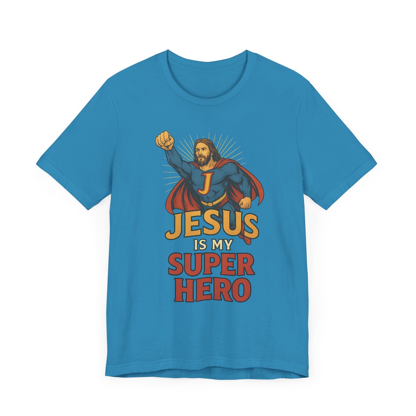 Jesus Superhero Tee, Vintage Unisex Adult T-Shirt