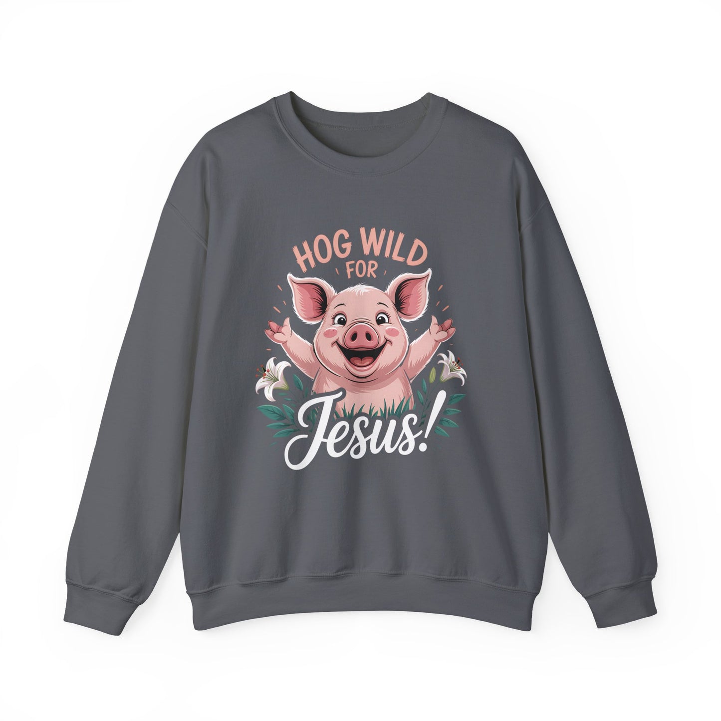 Hog Wild for Jesus | | Unisex Adult Crewneck Sweatshirt