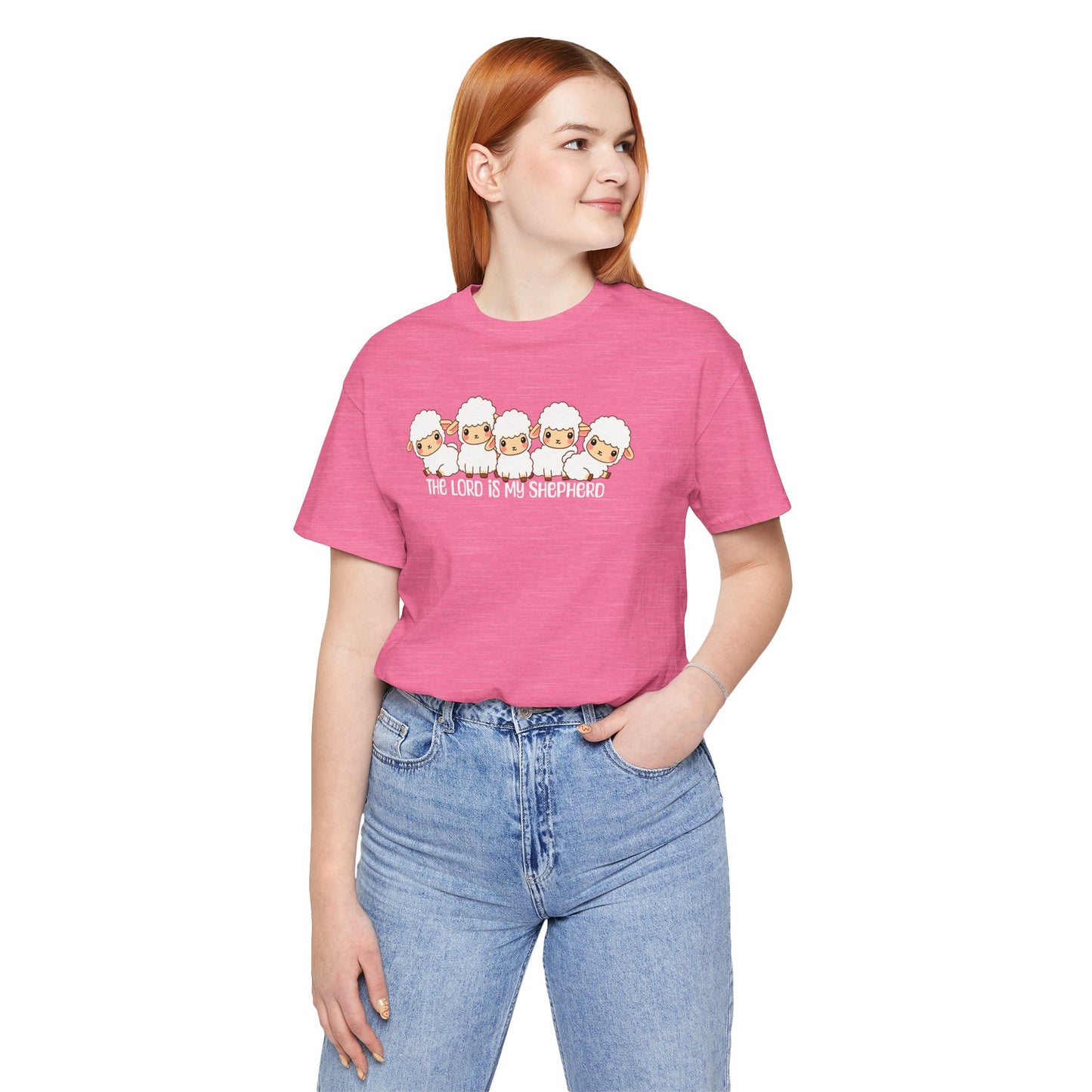 The Lord Is My Shepherd Cute Lambs | Unisex Adult T-Shirt