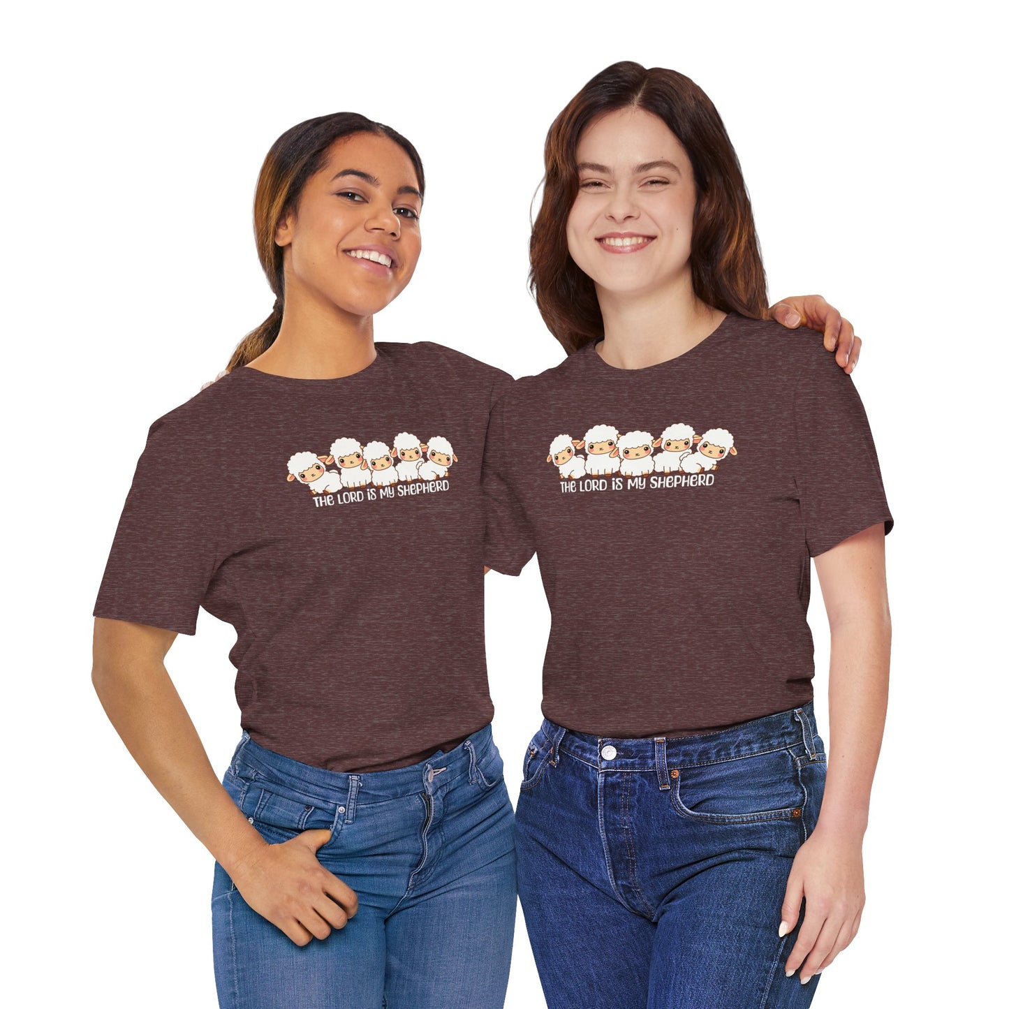 The Lord Is My Shepherd Cute Lambs | Unisex Adult T-Shirt