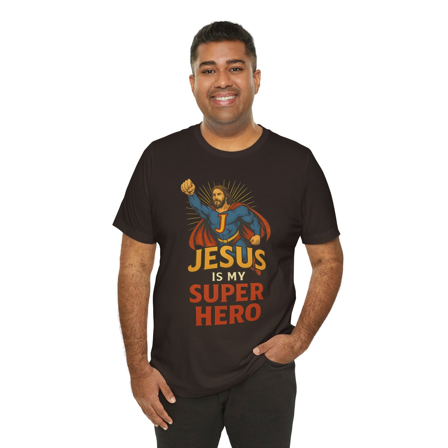 Jesus Superhero Tee, Vintage Unisex Adult T-Shirt