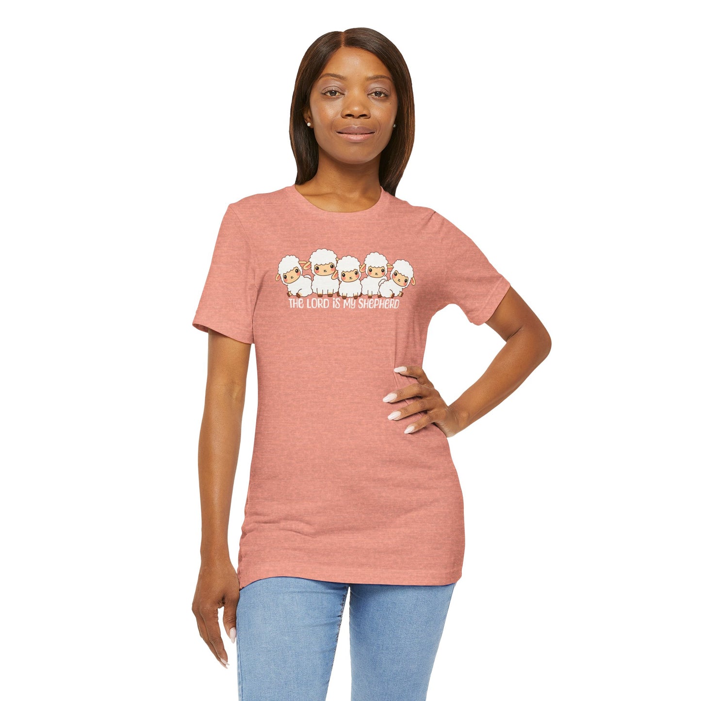 The Lord Is My Shepherd Cute Lambs | Unisex Adult T-Shirt