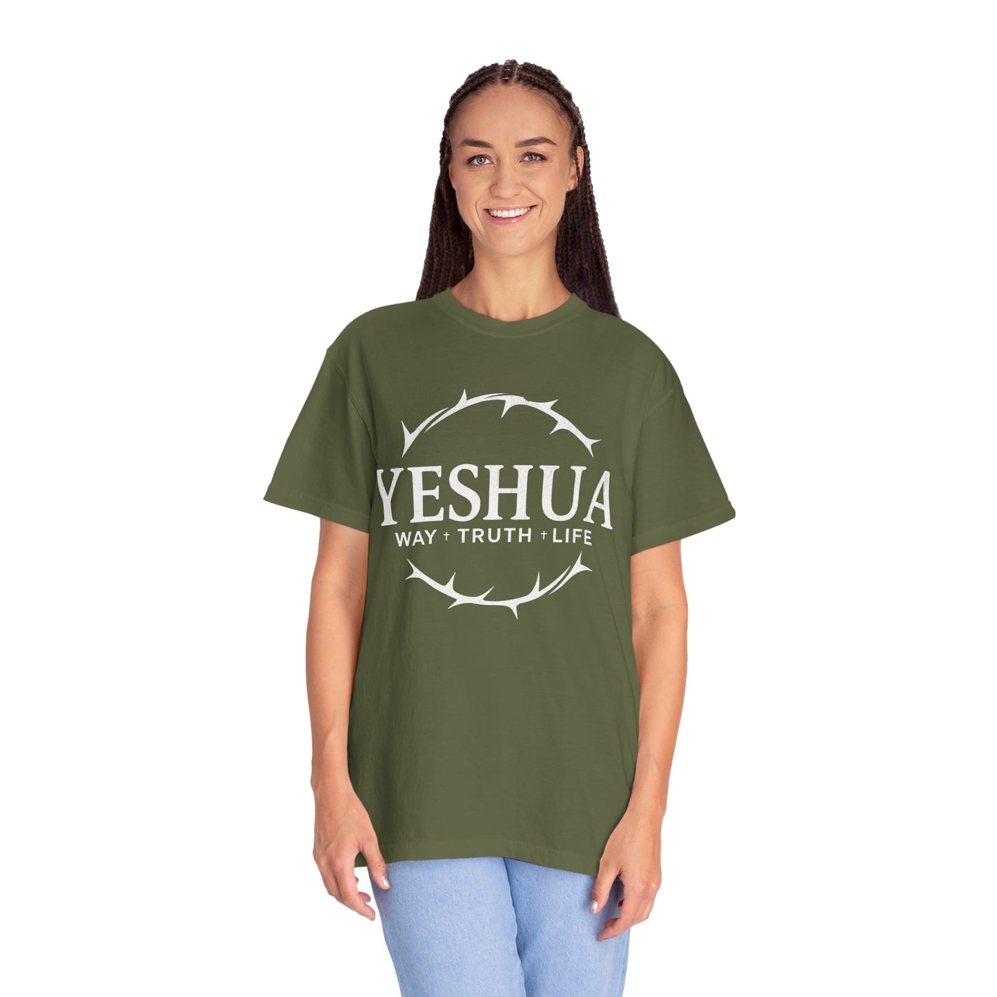 Yeshua Jesus Way Truth LIfe, Unisex Adult T-Shirt Comfort Colors
