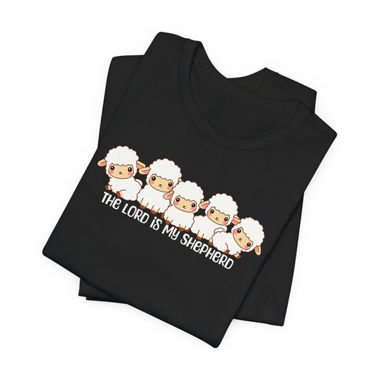 The Lord Is My Shepherd Cute Lambs  | Unisex Adult  T-Shirt